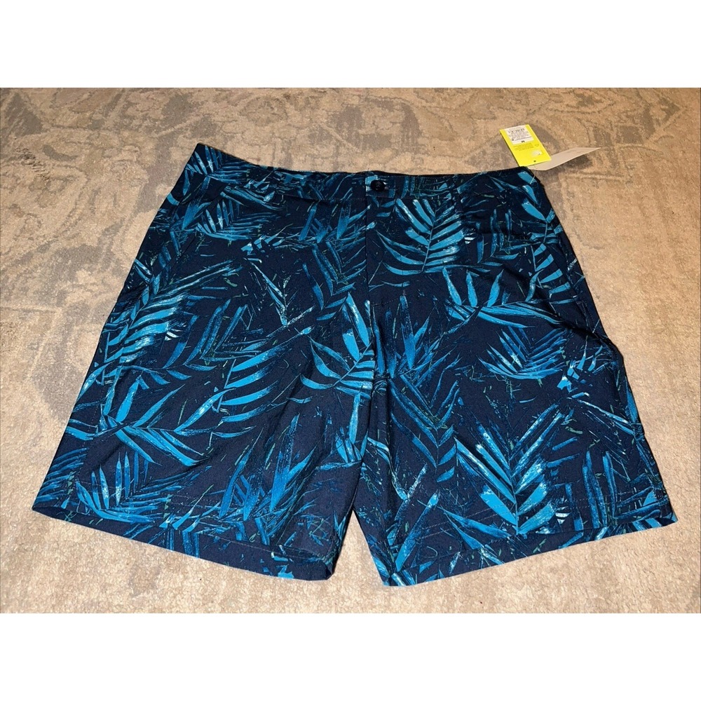 New All In Motion Men's Hybrid Resort Shorts Palmโ Blue Drawstring Sz Medium